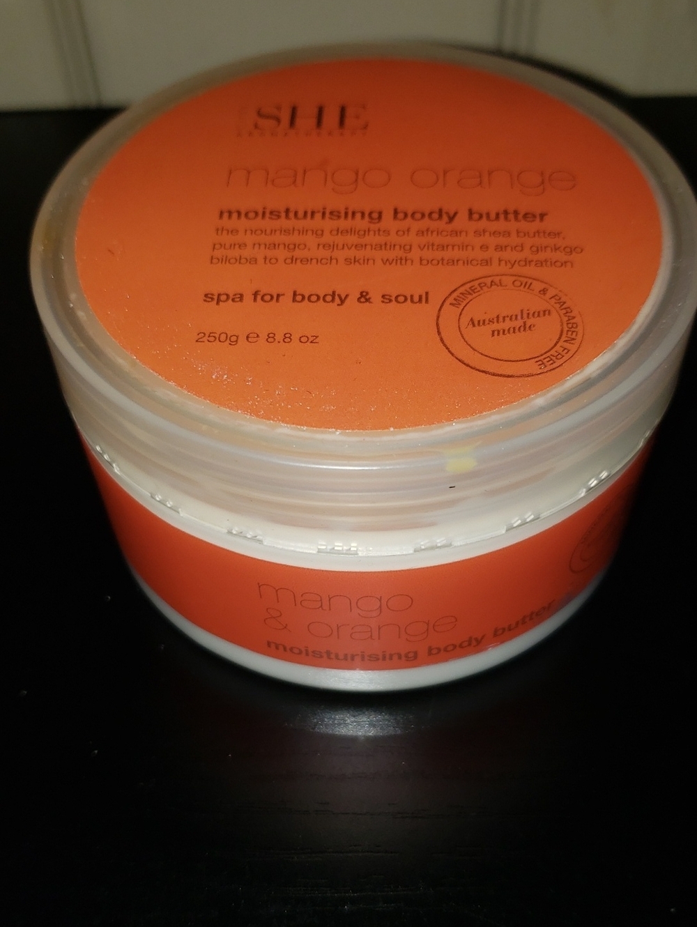 OM SHE Mango & Orange Moisturising Body Butter - Orange New